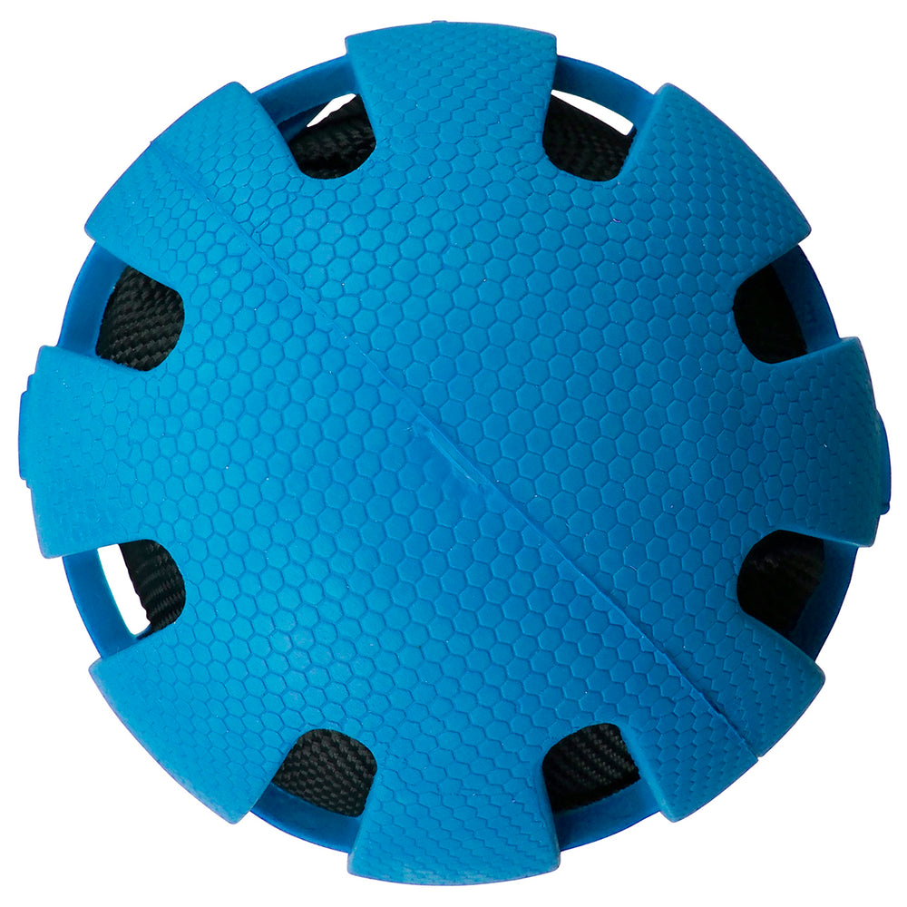Nerf Dog détail du sac crunch interne illustrant stimulation sonore et engagement