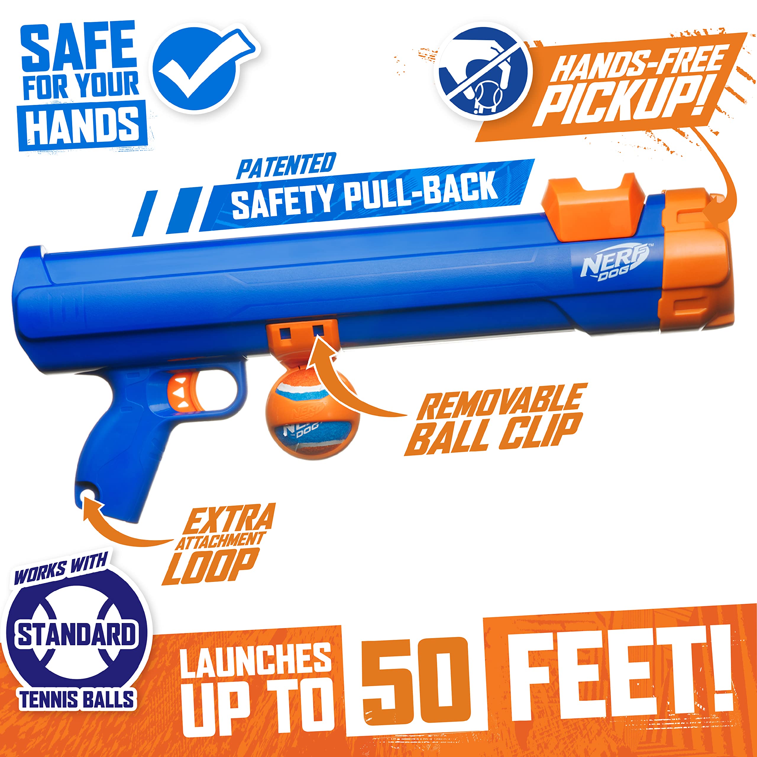 Nerf Dog détail de la petite balle adaptée aux mâchoires de différentes tailles