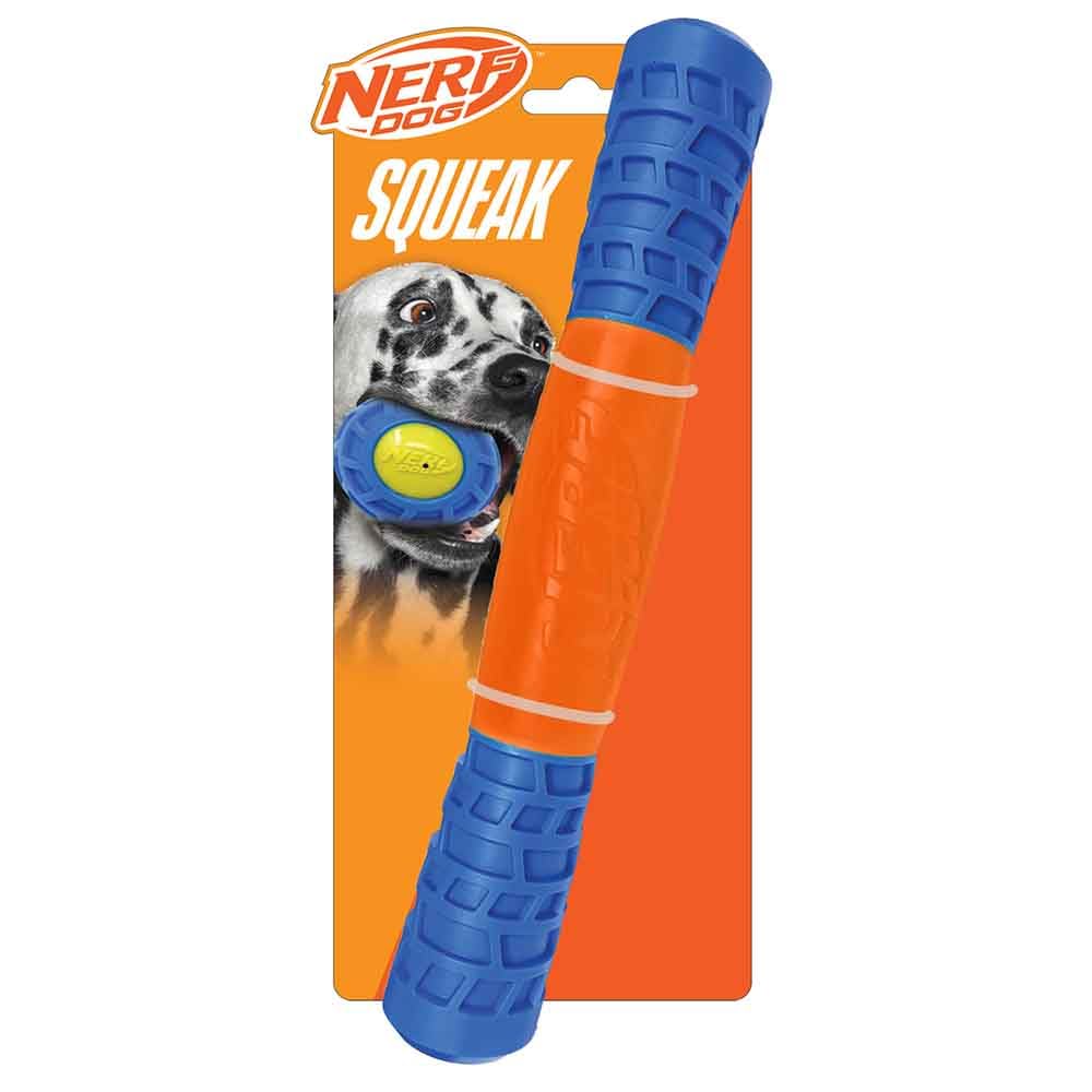 Nerf Dog vue avant du packaging montrant couleur bleu et orange pour visibilité
