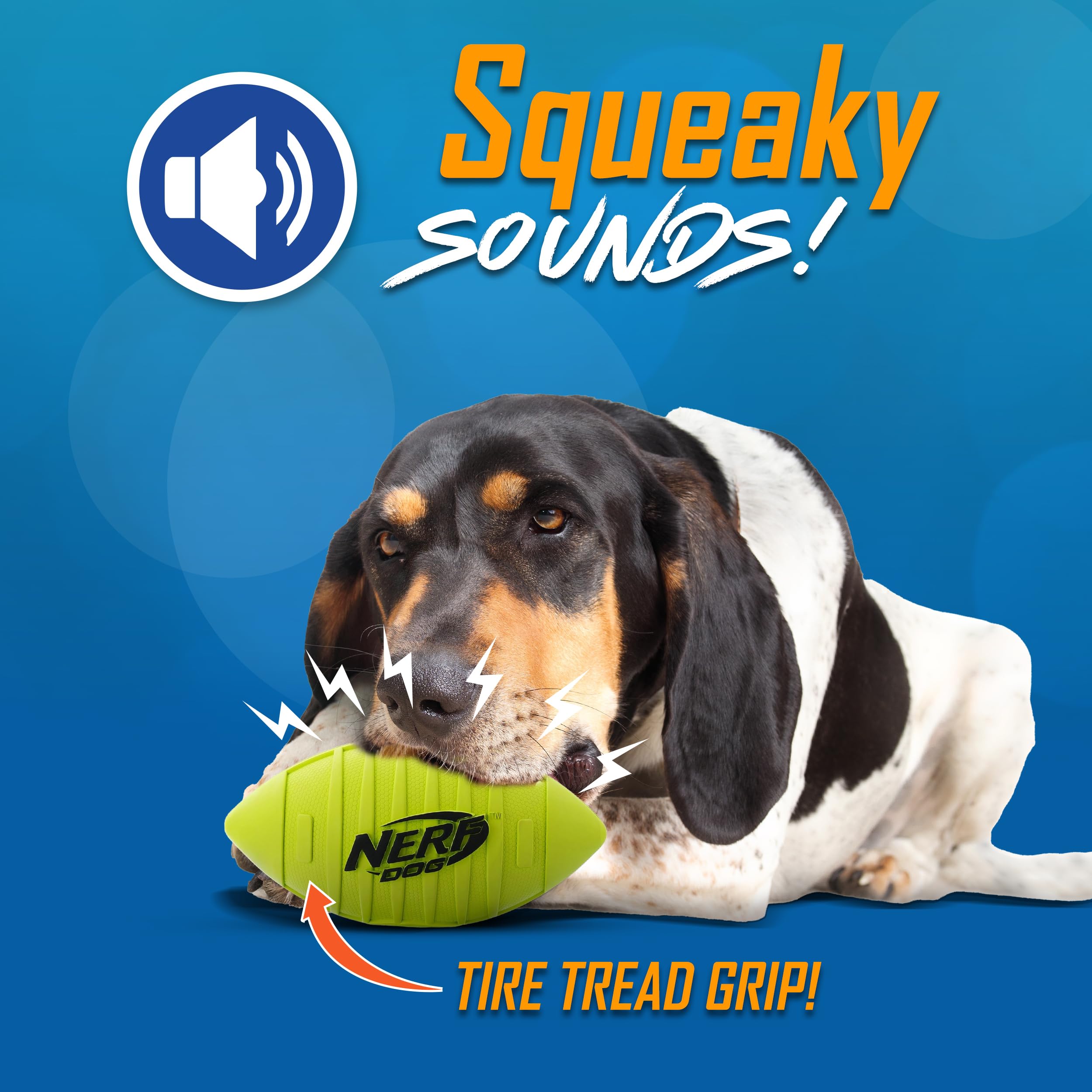 Nerf Dog gros plan texture antidérapante pour meilleure saisie