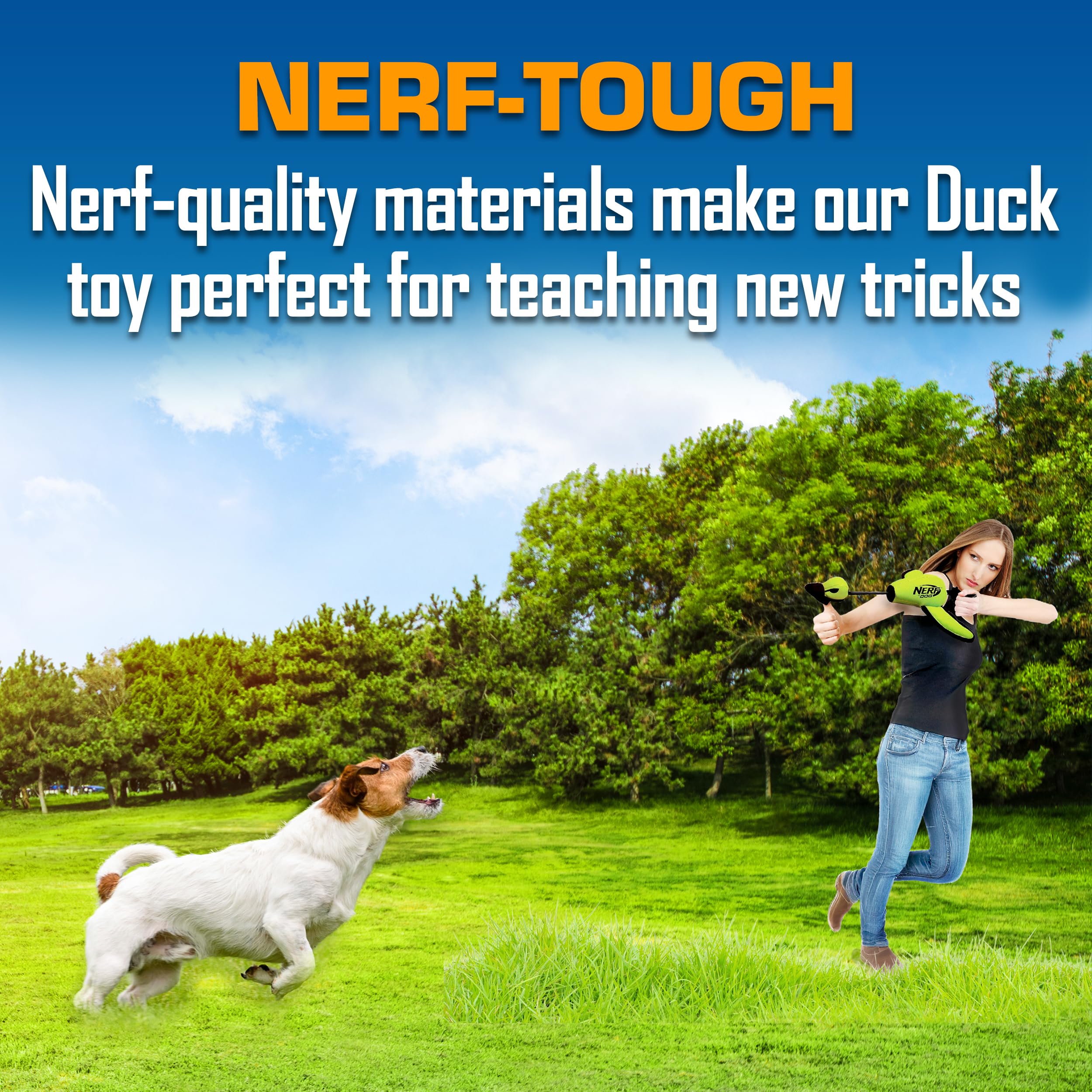 Nerf Dog chien rapportant montrant prise confortable et avantage jeu actif