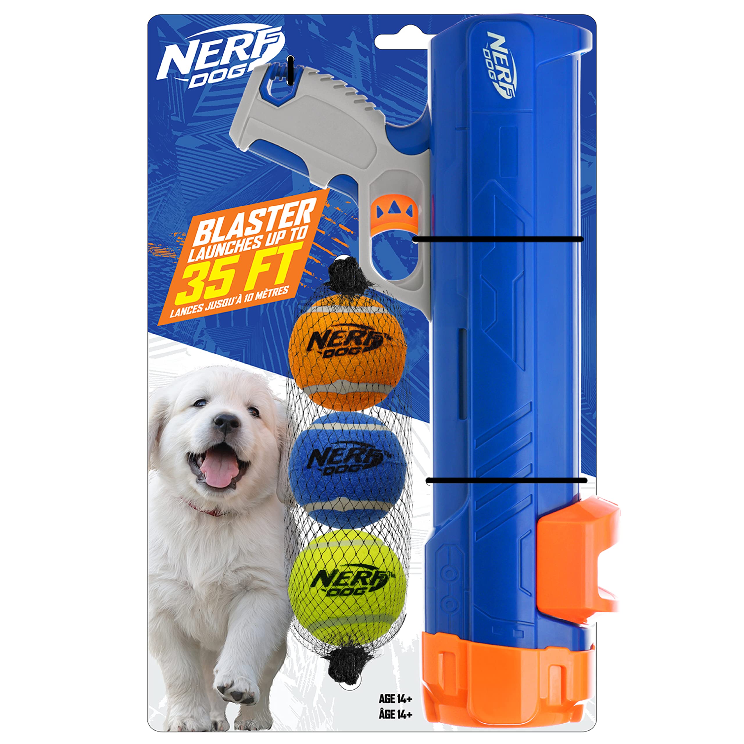 Nerf Dog lanceur face avant montrant design robuste et prise en main confortable