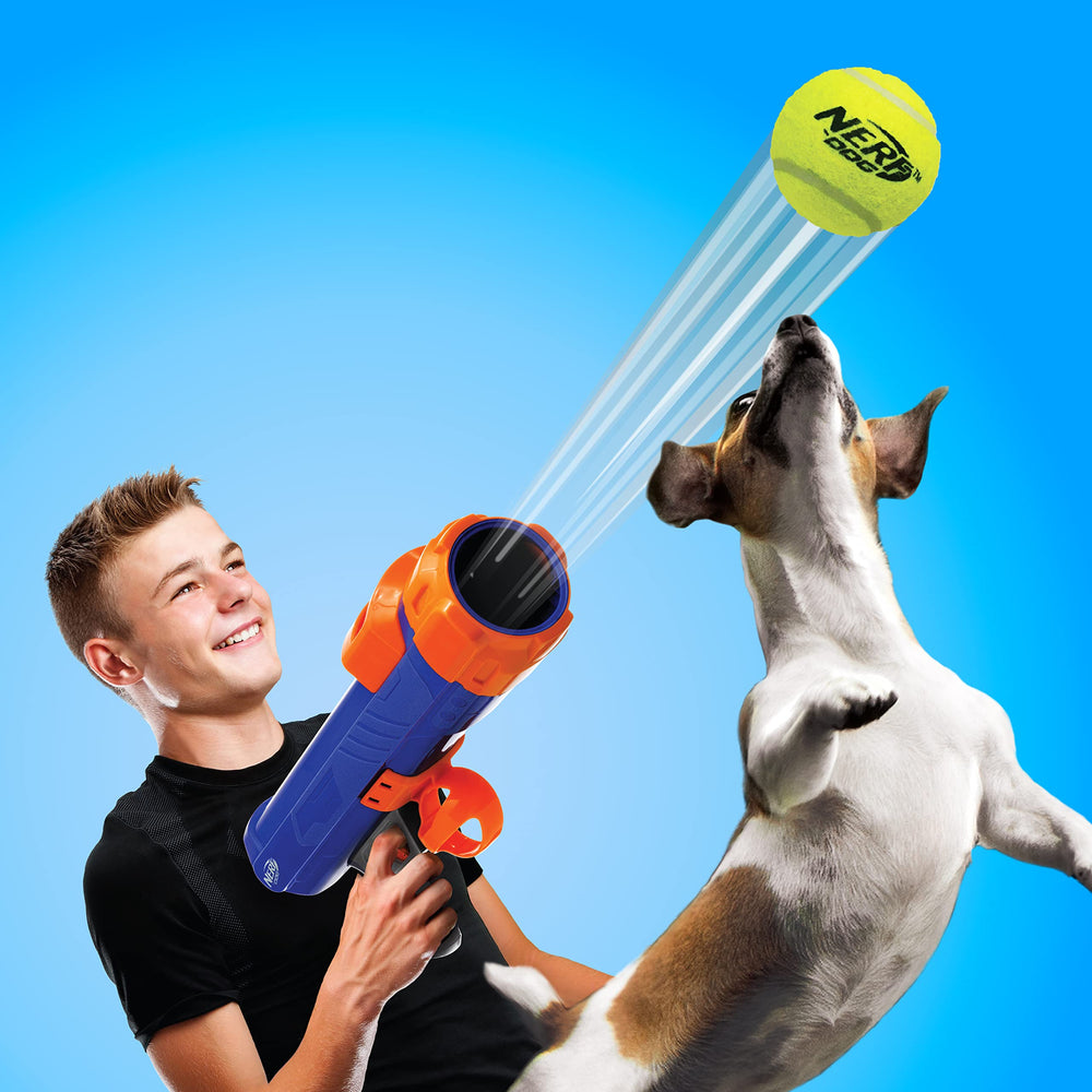 Nerf Dog lanceur poignée gros plan offrant une prise ergonomique pour lancements faciles