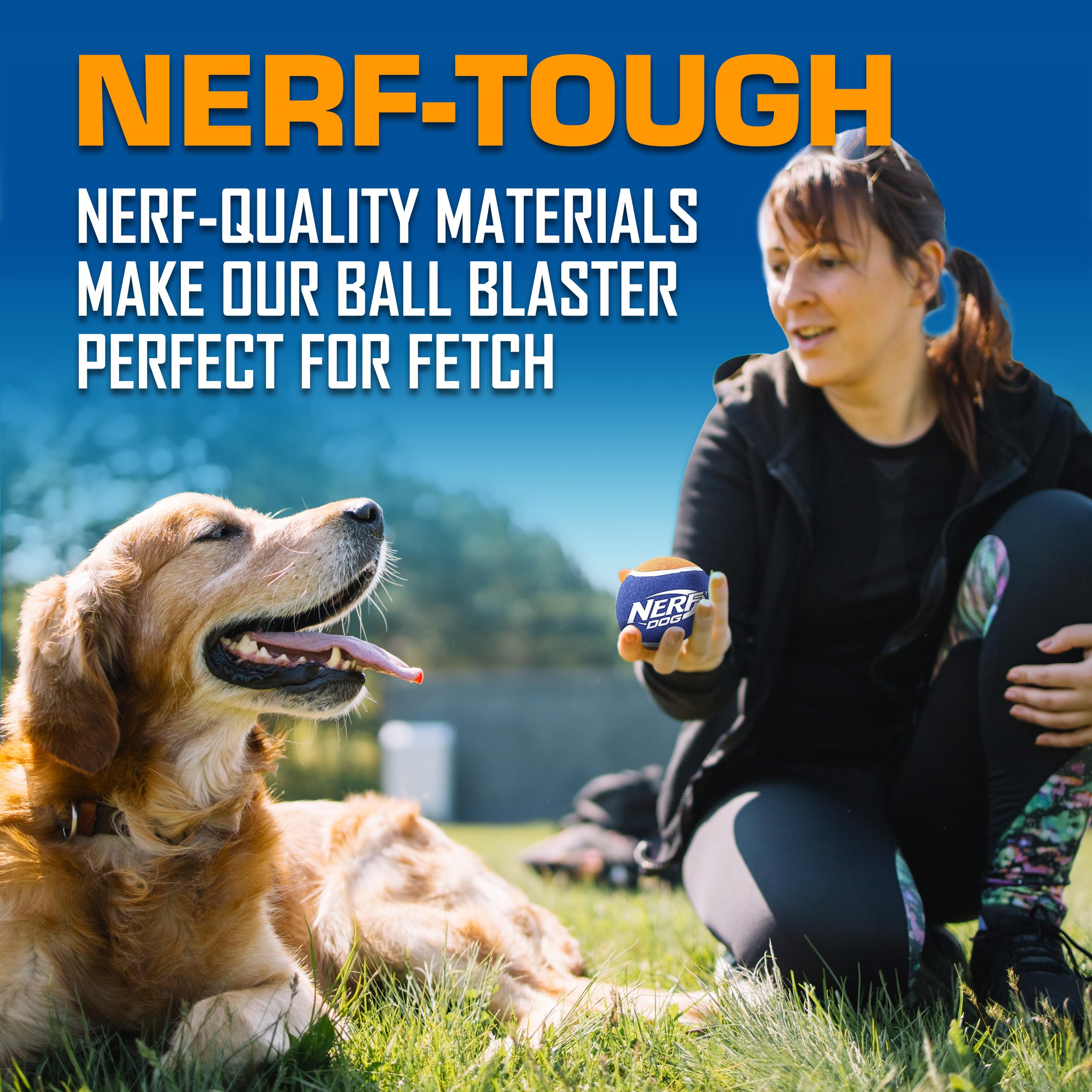 Nerf Dog détail de la prise mains libres qui garde les mains propres