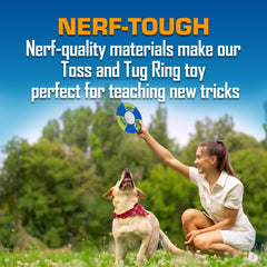 Nerf Dog chien attrapant l'anneau en vol améliorant exercice et fun