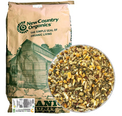 New Country Organics sac 25 lb vue avant montrant emballage et bénéfice nutritionnel