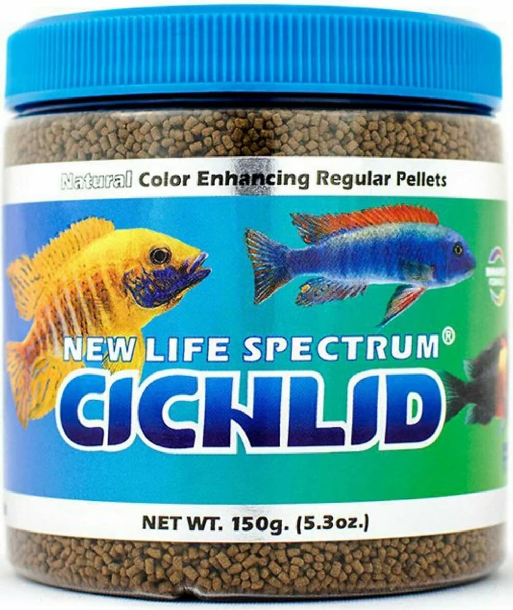 New Life Spectrum emballage frontal montrant granulés 1mm et bénéfice nutritionnel