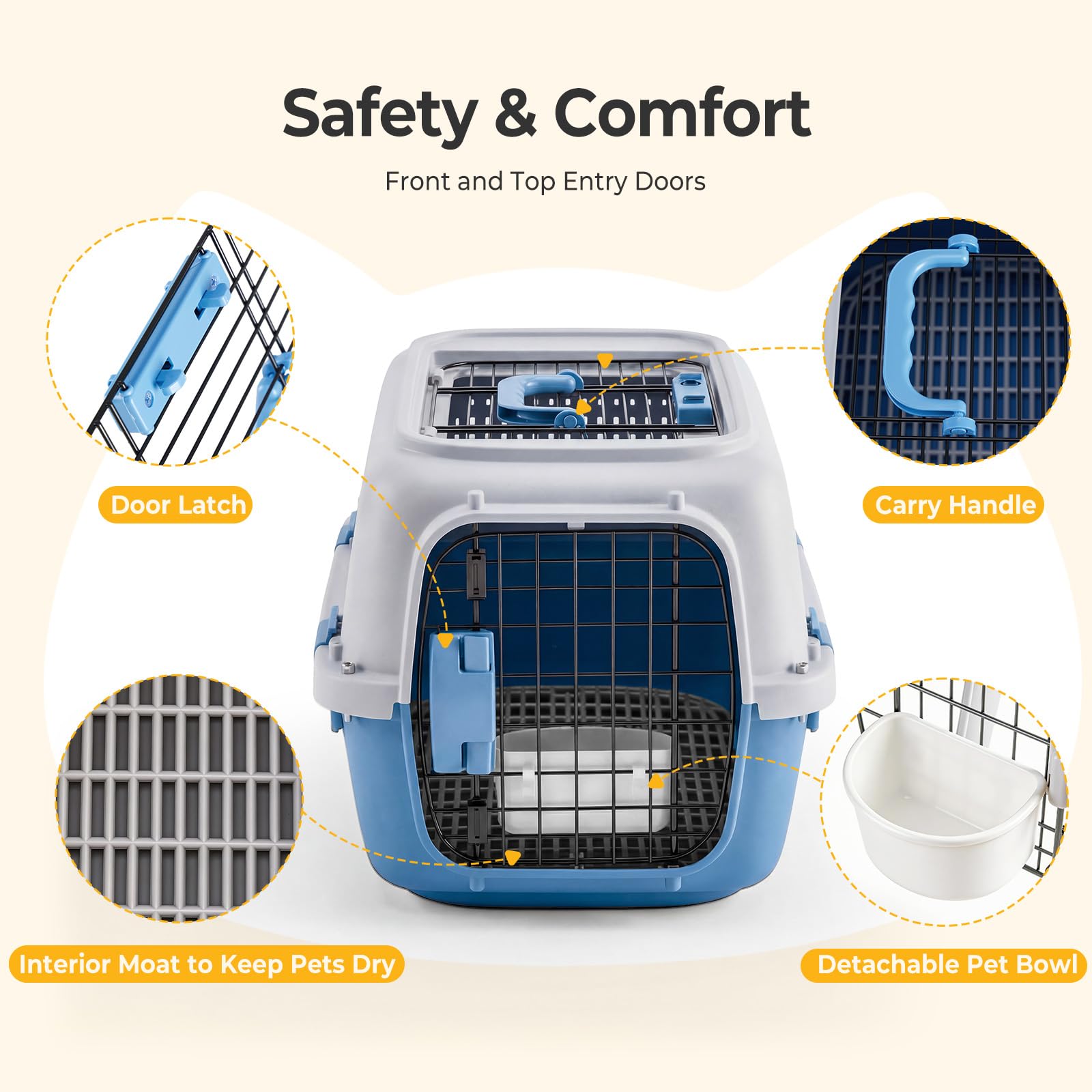 NEWBULIG détail ventilation 360° gardant l'animal aéré et calme