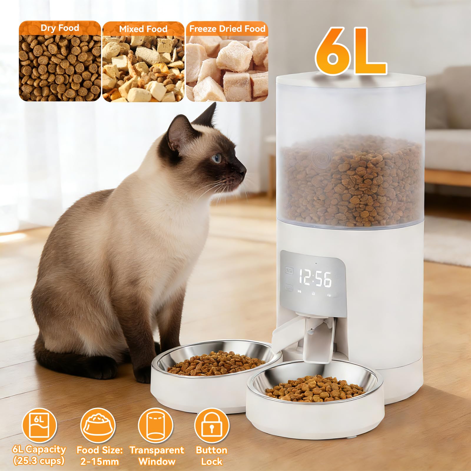 NEWBULIG détail du séparateur rotatif pour ajuster les portions entre bols