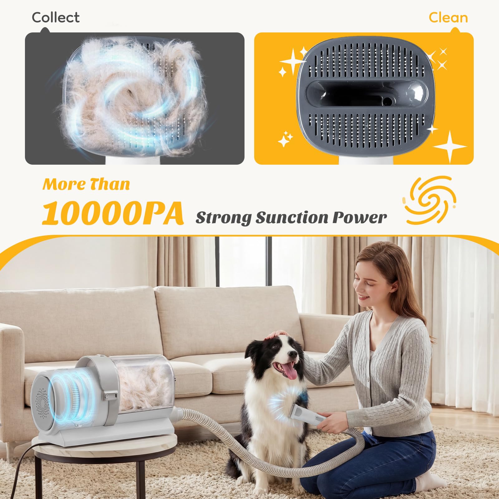 NEWBULIG toilettage d'un chat calme avec brosse désheddante, moins de stress