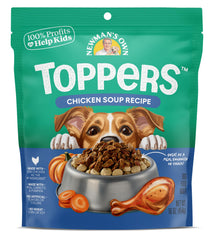 Newman's Own emballage avant 16 oz montrant le topper poulet et attrait visuel