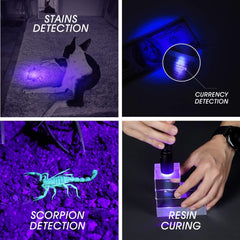 NEXTORCH C2UV gros plan LED 405 nm pour détection précise des taches