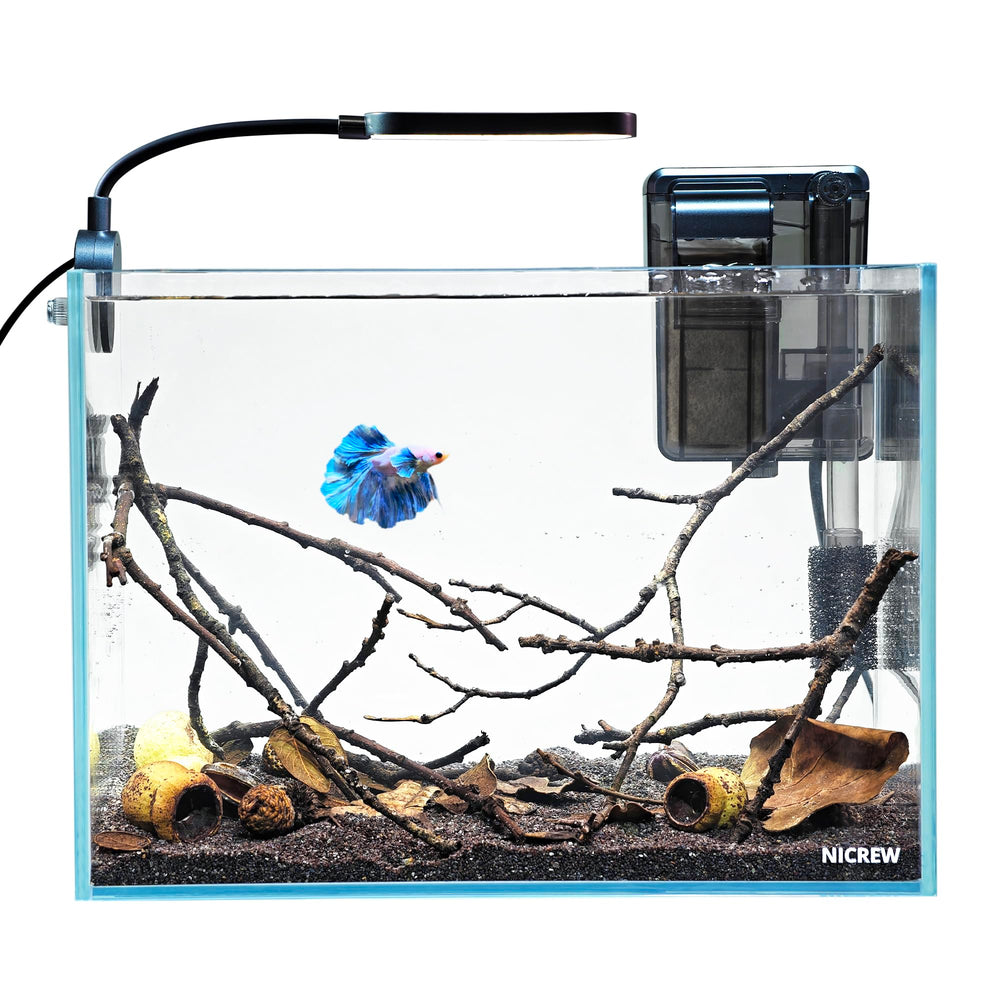 NICREW vue avant de l'aquarium prêt à l'emploi, esthétique et compacte bénéfique