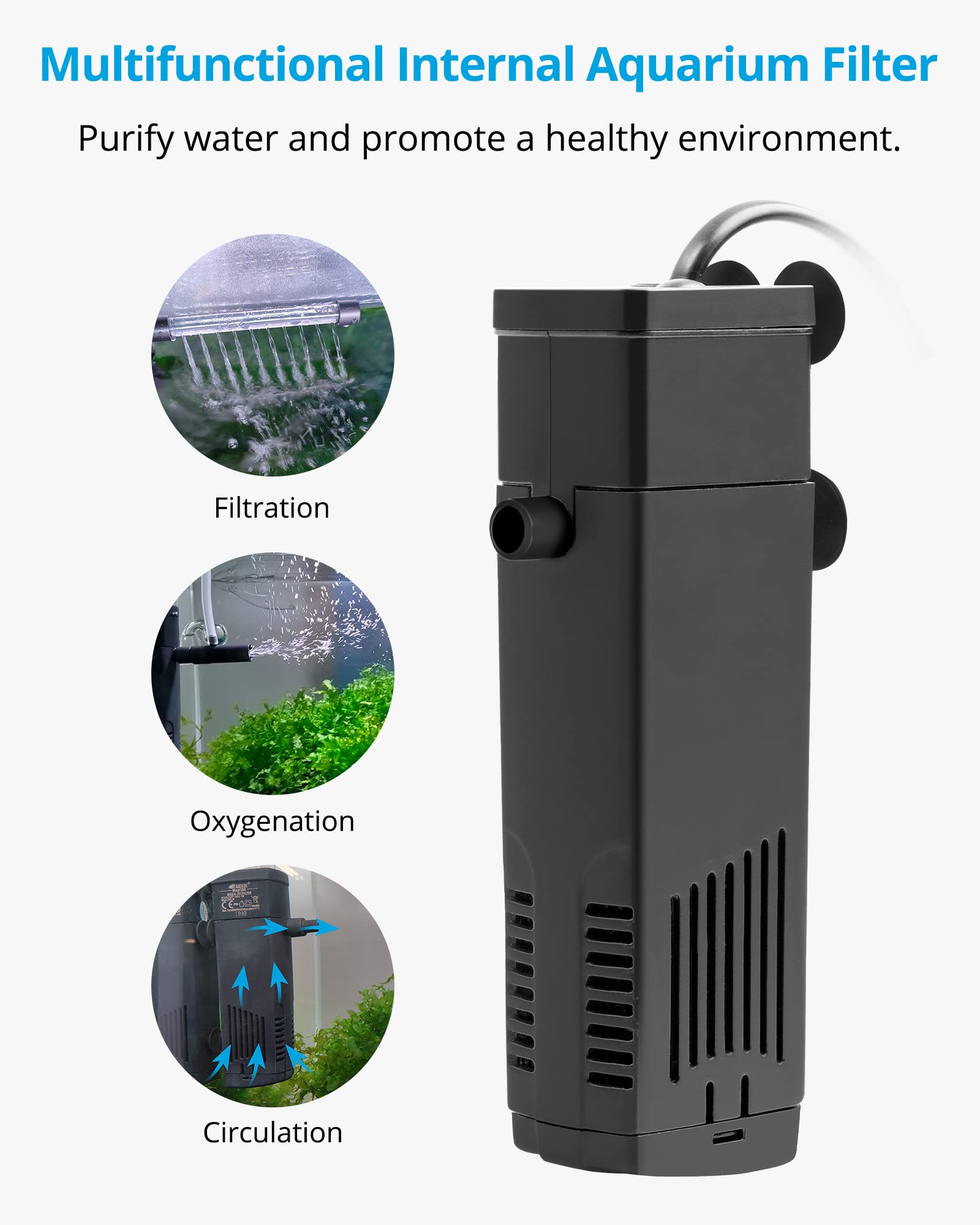 NICREW gros plan mousse et charbon pour filtration efficace et odeurs réduites