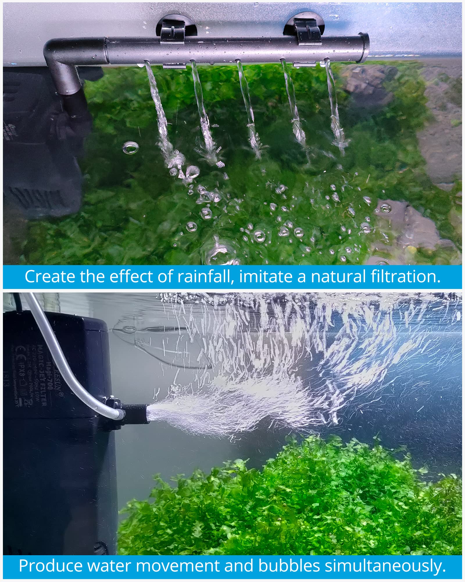 NICREW régulateur d'air détail, ajuste le flux pour poissons sensibles