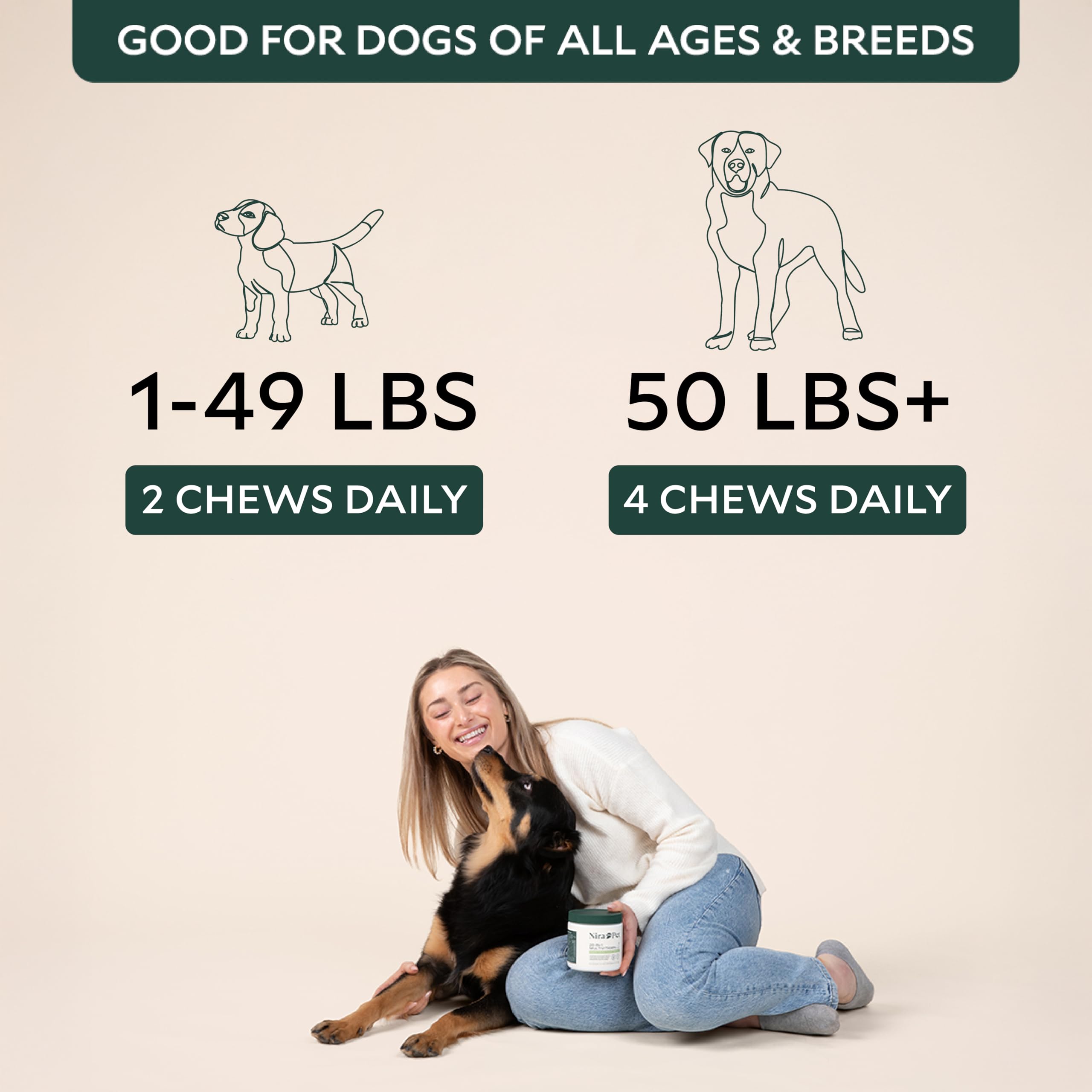 Nira Pet étiquette nutritionnelle claire pour vérifier composition et dosage
