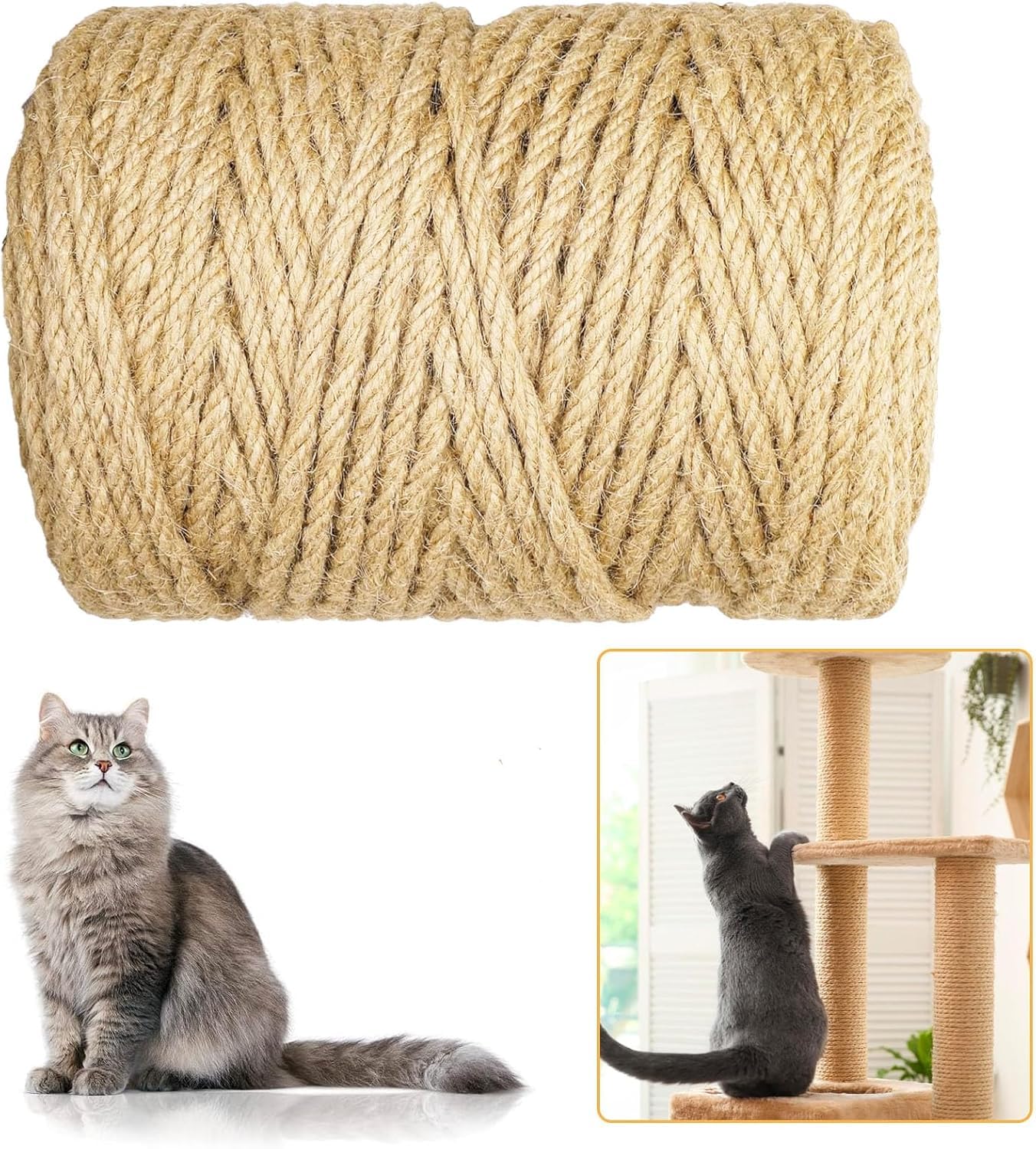 Niserelesa corde sisal face avant montrant l'apparence naturelle et durable