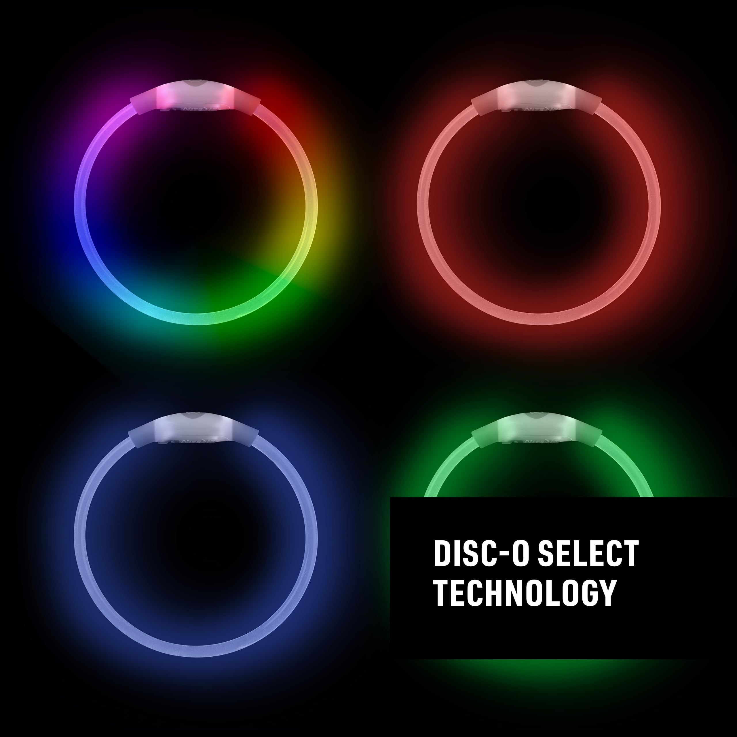 Nite Ize gros plan des LED multicolores mettant en valeur la visibilité