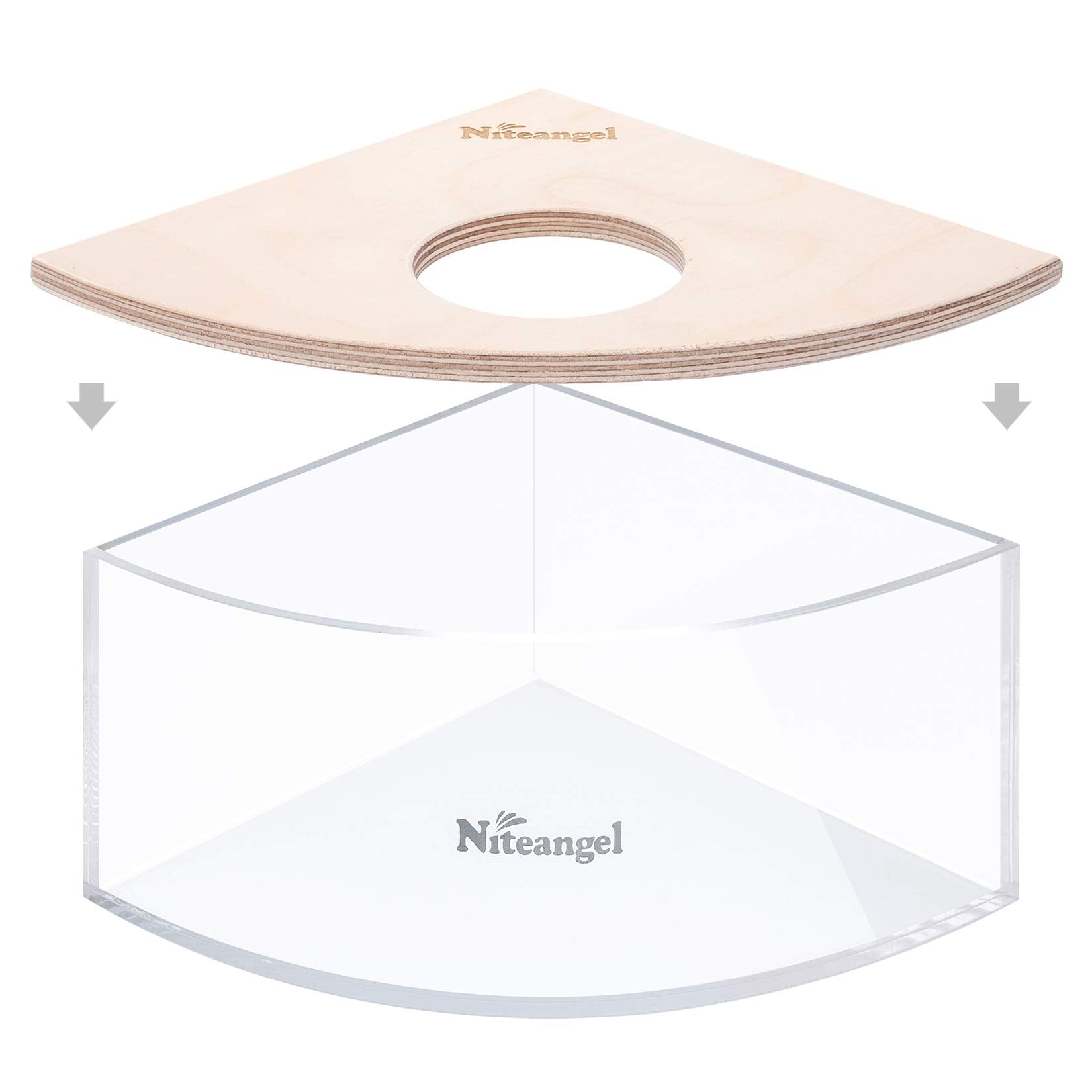 Niteangel comparaison d'échelle montrant dimensions et installation facile