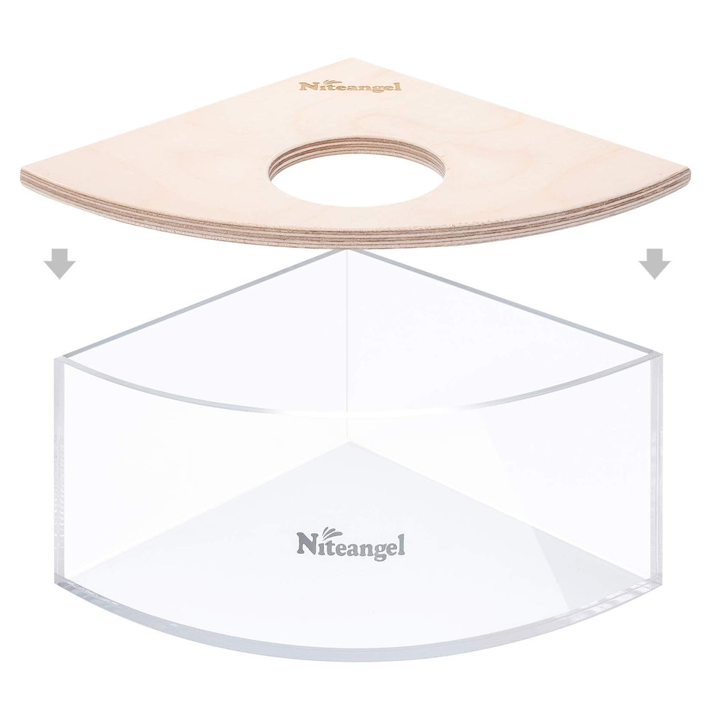 Niteangel comparaison d'échelle montrant dimensions et installation facile