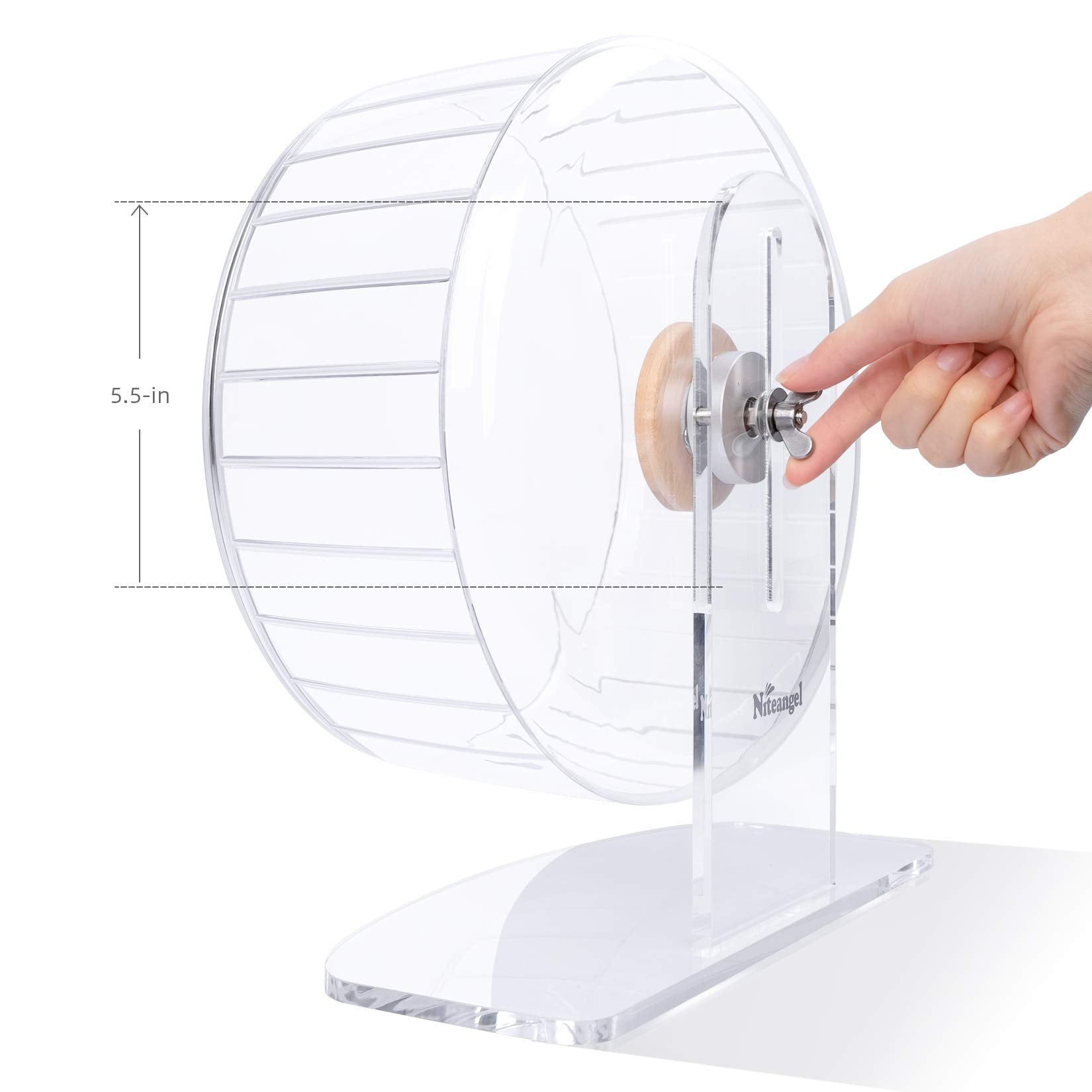 Niteangel comparaison taille roue 11 pouces montrant espace de course