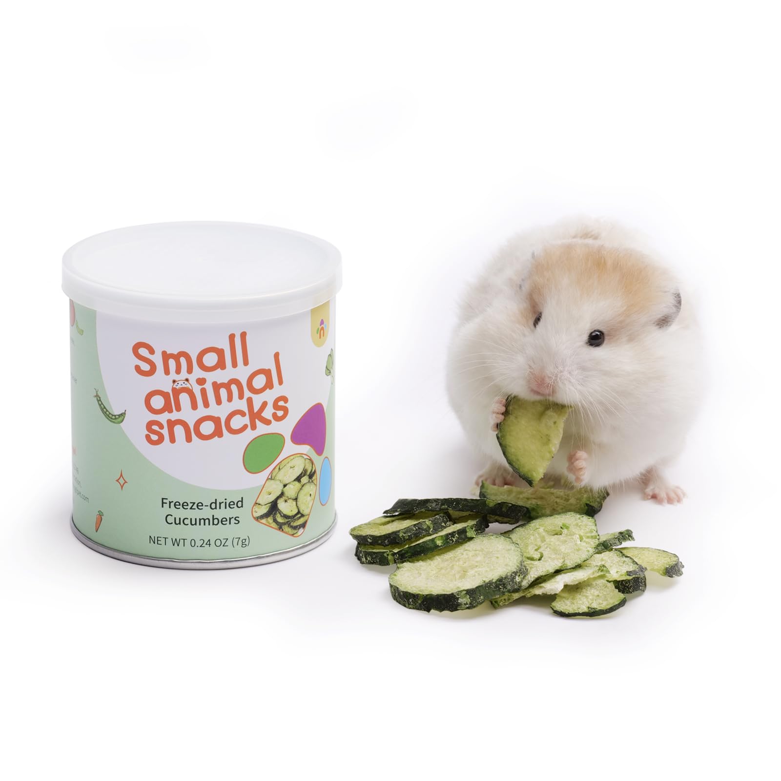 Niteangel emballage avant montrant friandises naturelles pour hamsters, pratique à ranger