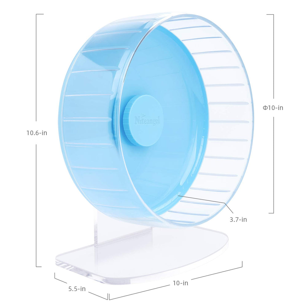 Niteangel roue comparaison taille avec hamster montrant espace de course suffisant