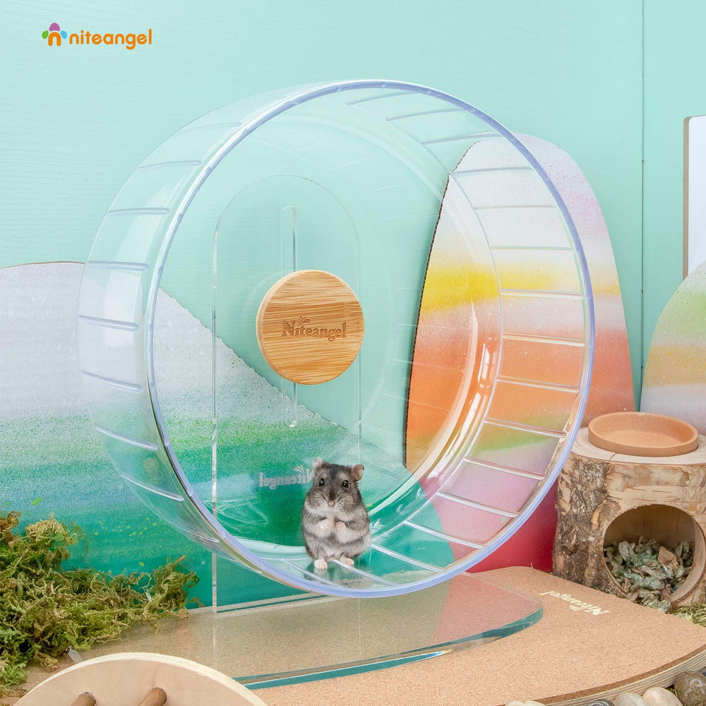 Niteangel roue en usage avec hamster offrant exercice sans bruit