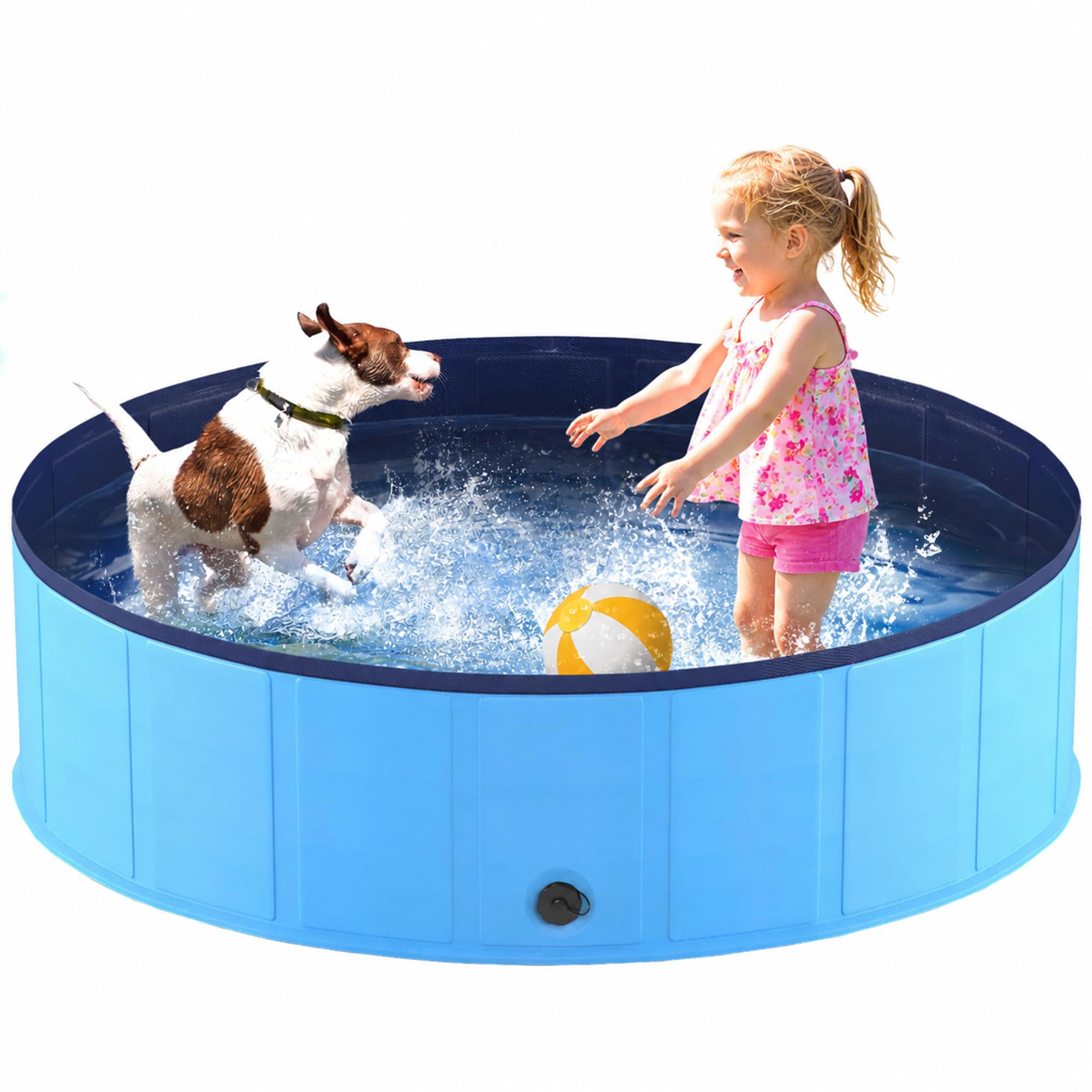 Niubya piscine pliable face avant montrant stabilité et capacité