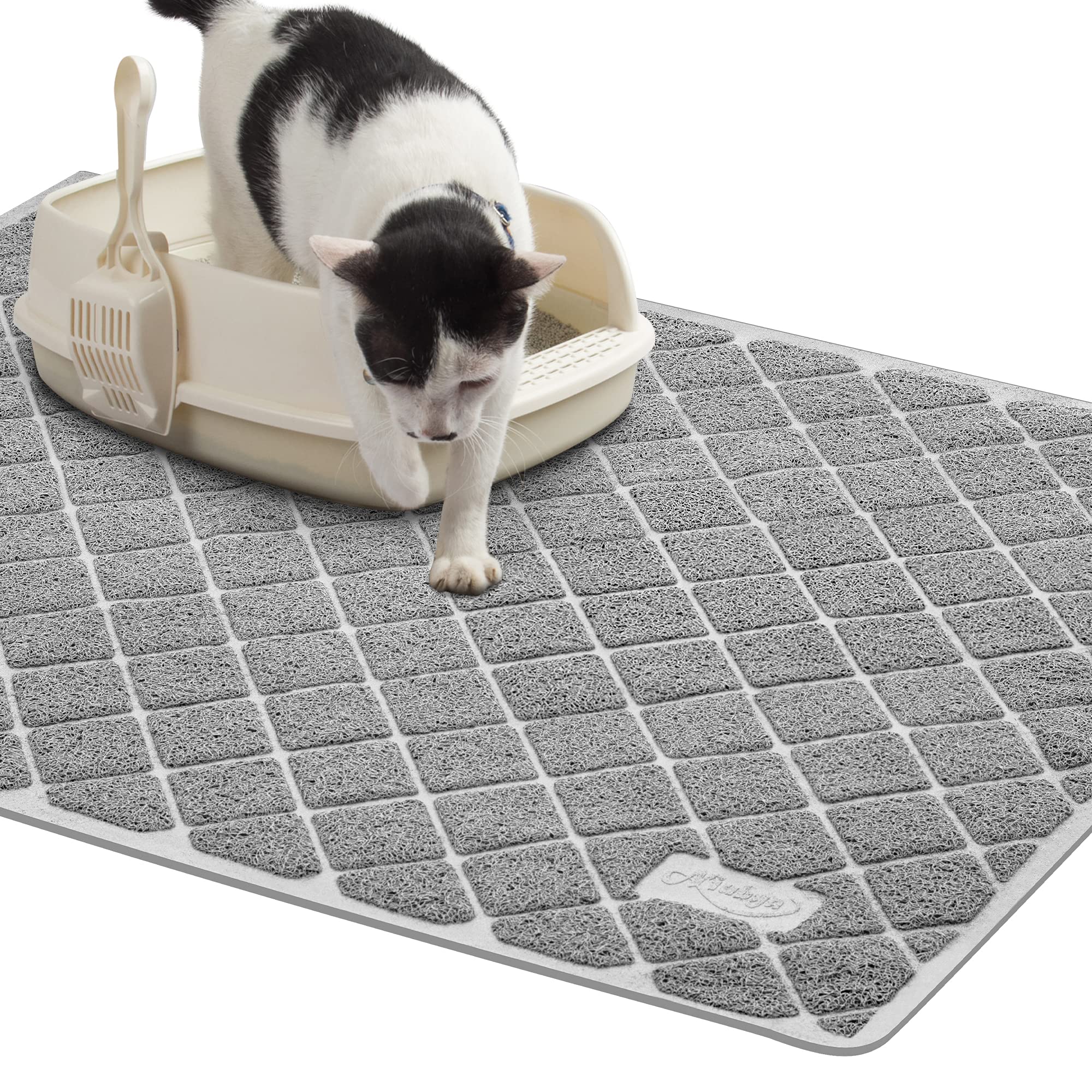 Niubya tapis face avant montrant la surface attrapant la litière