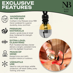 Noble Bells fixation élastique et anneau pratique pour attacher facilement