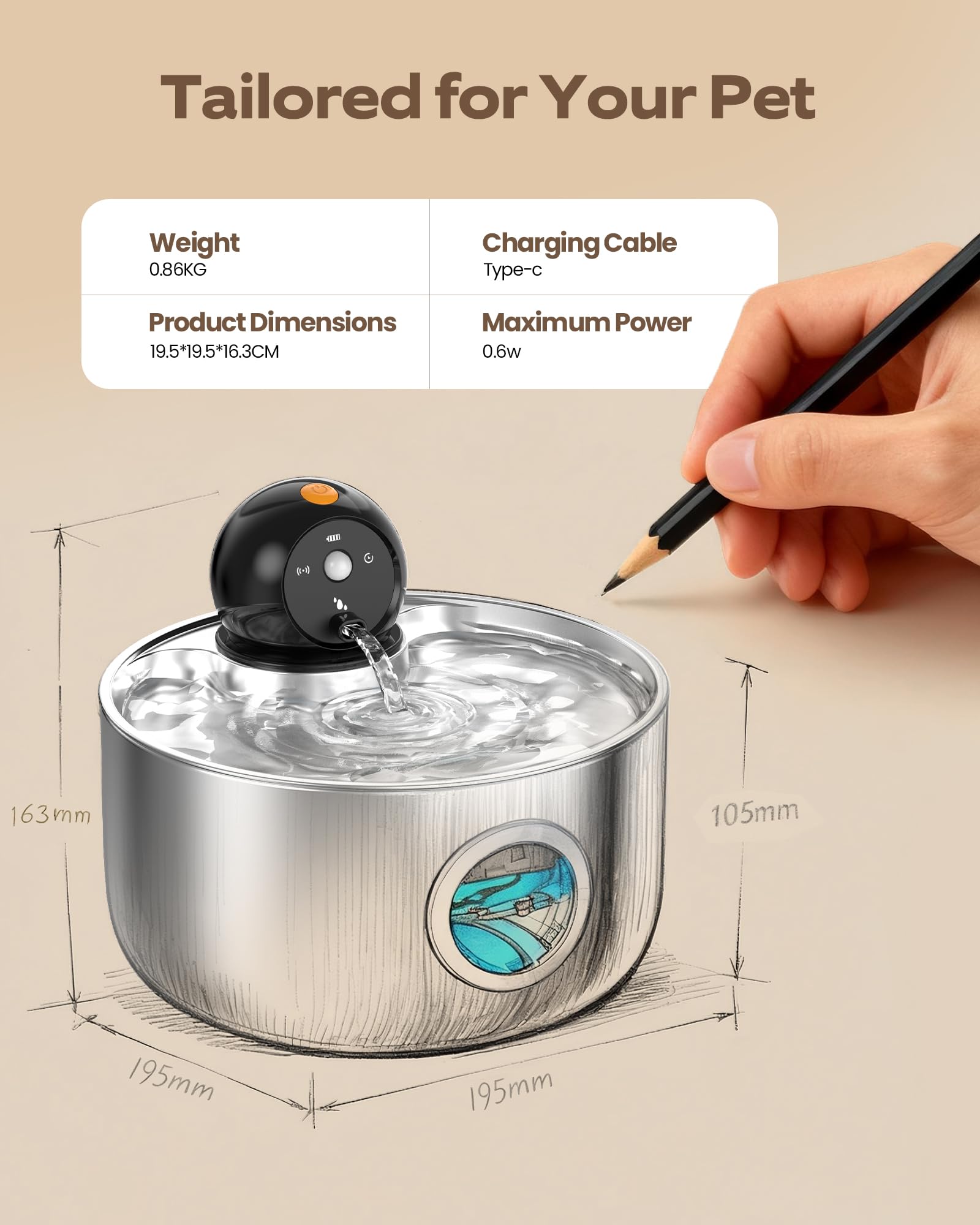NOBXBON fontaine dans une cuisine stylée intégrée discrètement au foyer