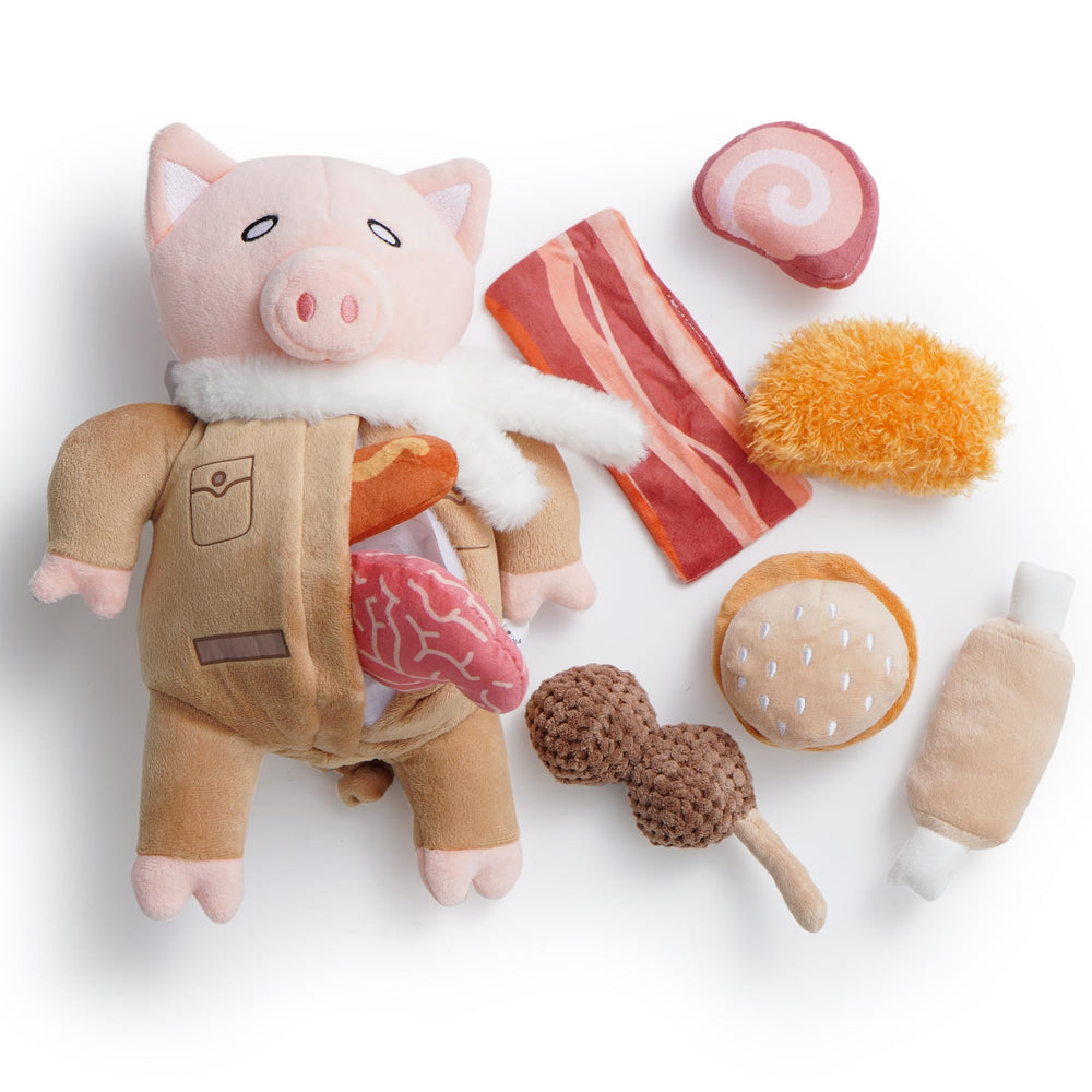 Nocciola jouet cochon emballage face montrant l'ensemble 9‑en‑1 et bénéfice divertissement
