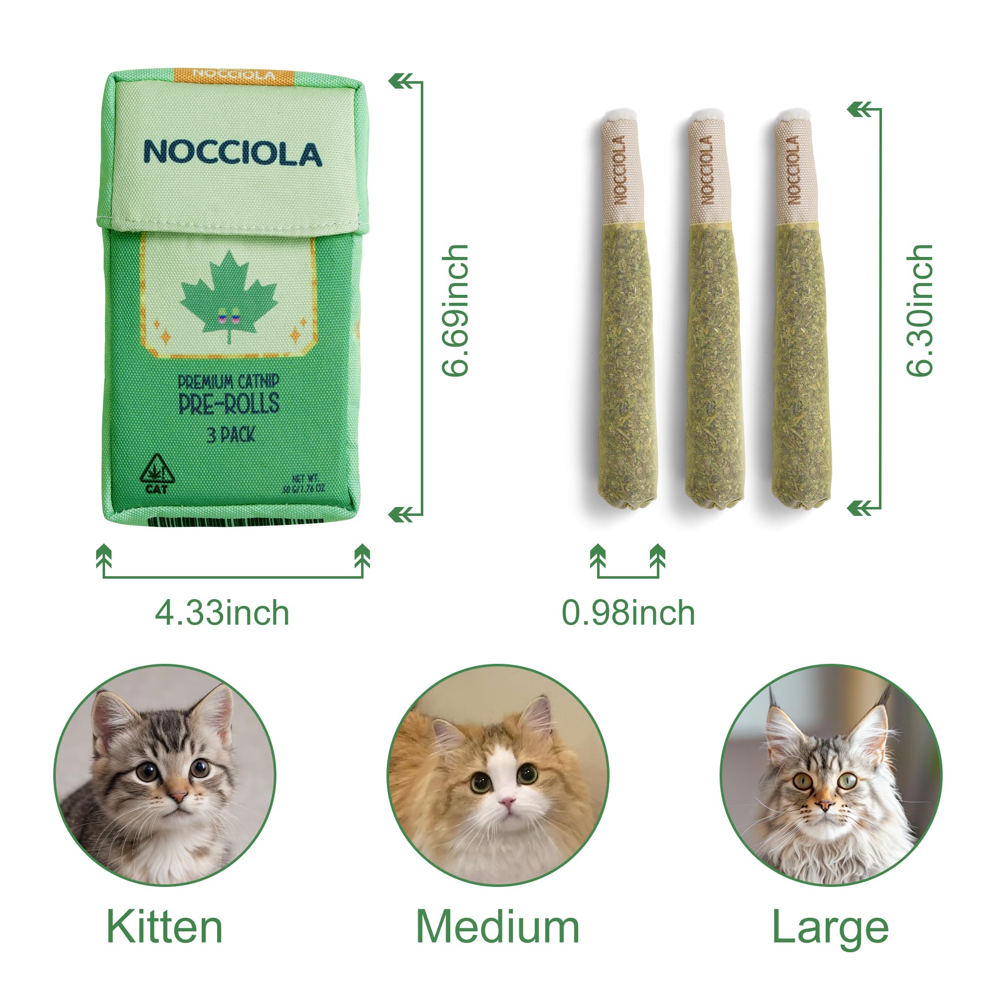 Nocciola détail du rembourrage à l'herbe à chat bio illustrant l'arôme naturel stimulant
