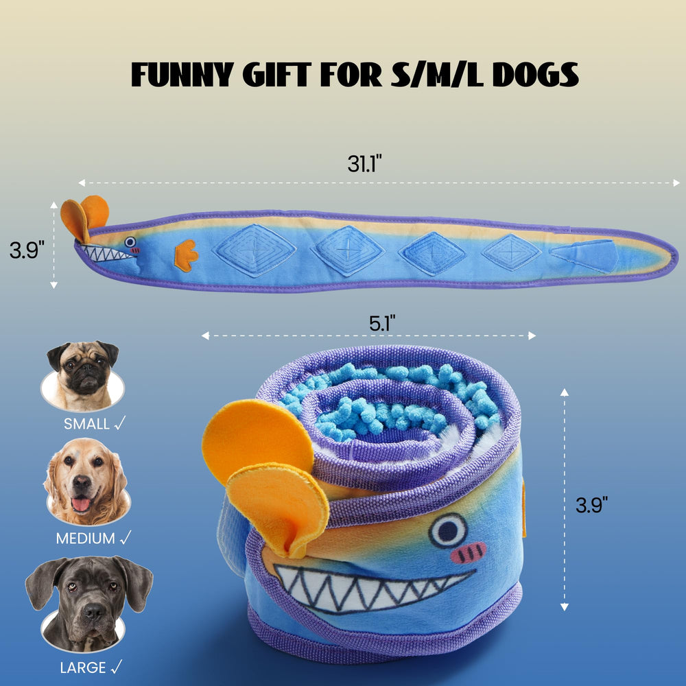 Comparaison de taille Nocciola EEL à côté d'un chien moyen, montre la longueur adaptée à plusieurs races