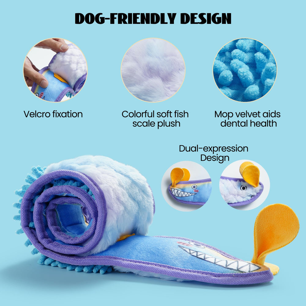 Gros plan sur la texture mop du Nocciola EEL qui aide à nettoyer les dents en jouant