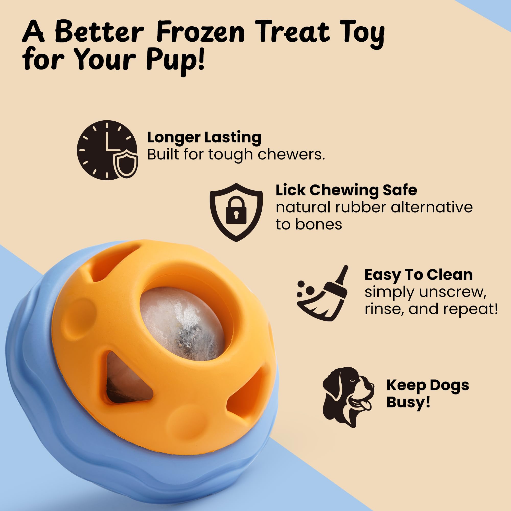 Nocciola jouet en usage avec chien tenant pour calmer et occuper intelligemment
