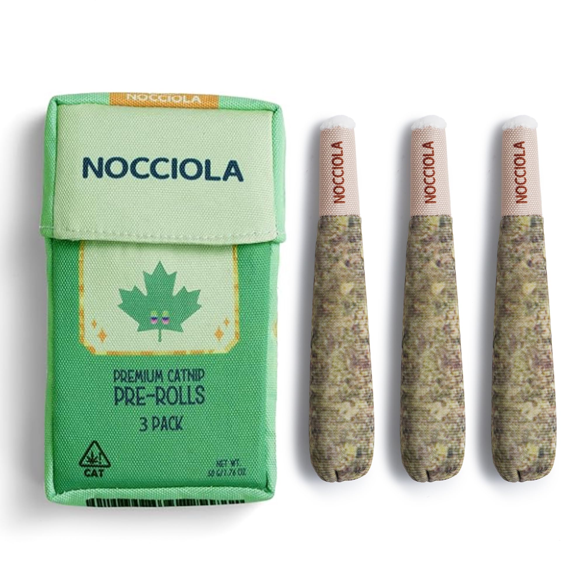 Nocciola pack de trois jouets avant montrant la forme allongée et design attractif