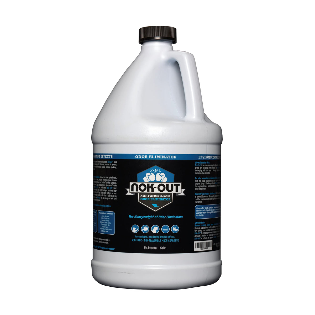NOK OUT gallon présenté devant fond neutre, efficacité professionnelle visible