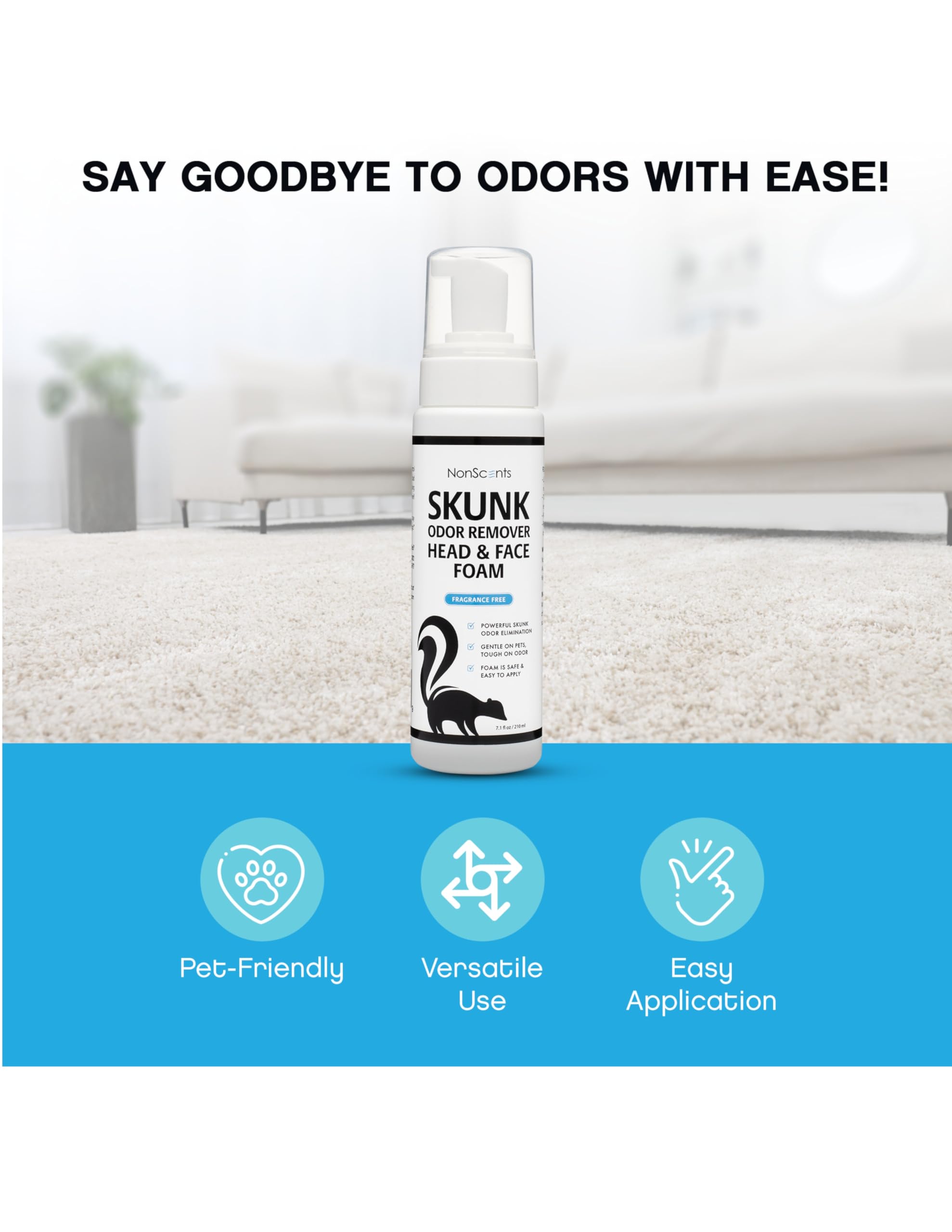 NonScents étiquette produit indiquant mode d’emploi clair