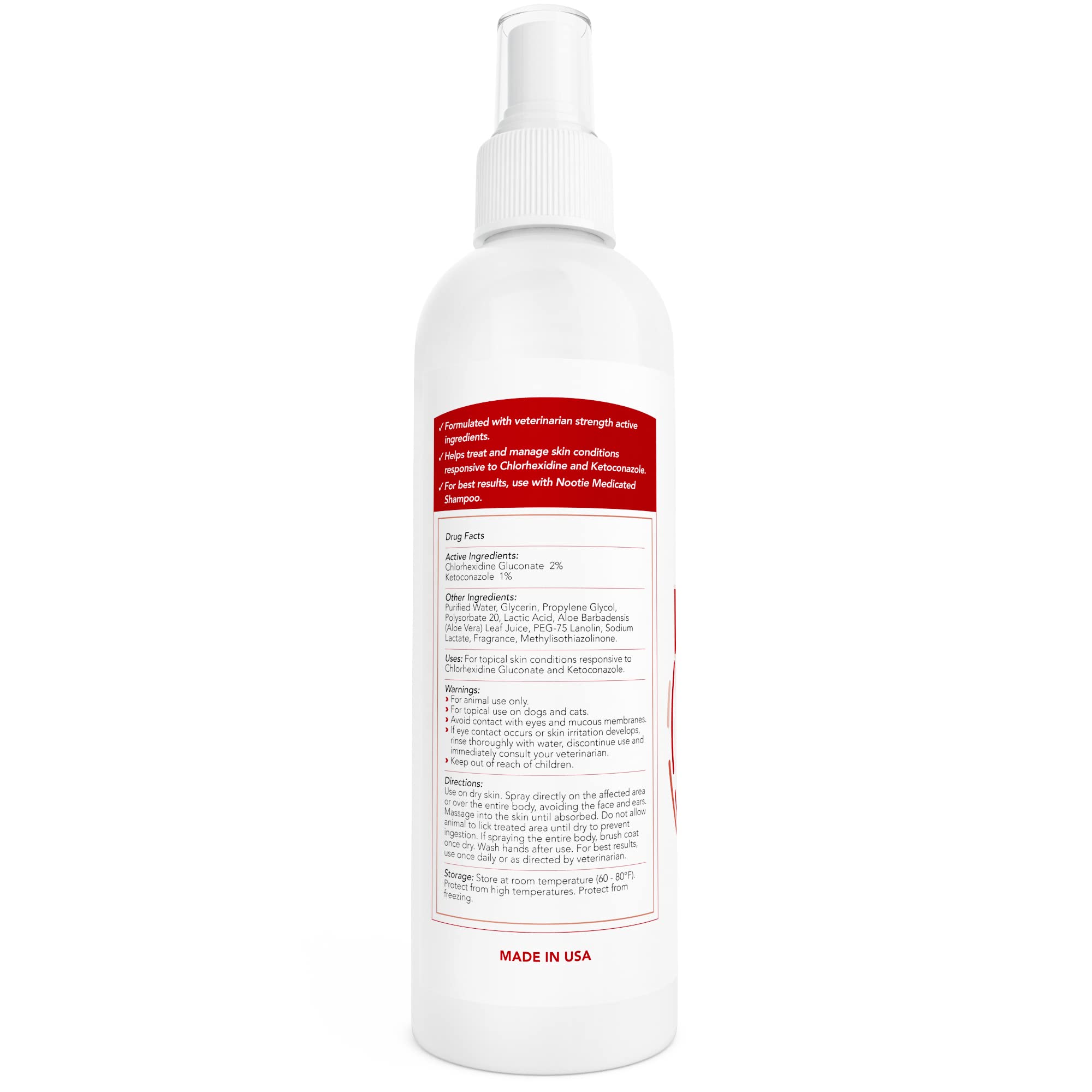 Nootie spray buée en gros plan montrant la texture et une diffusion uniforme apaisante