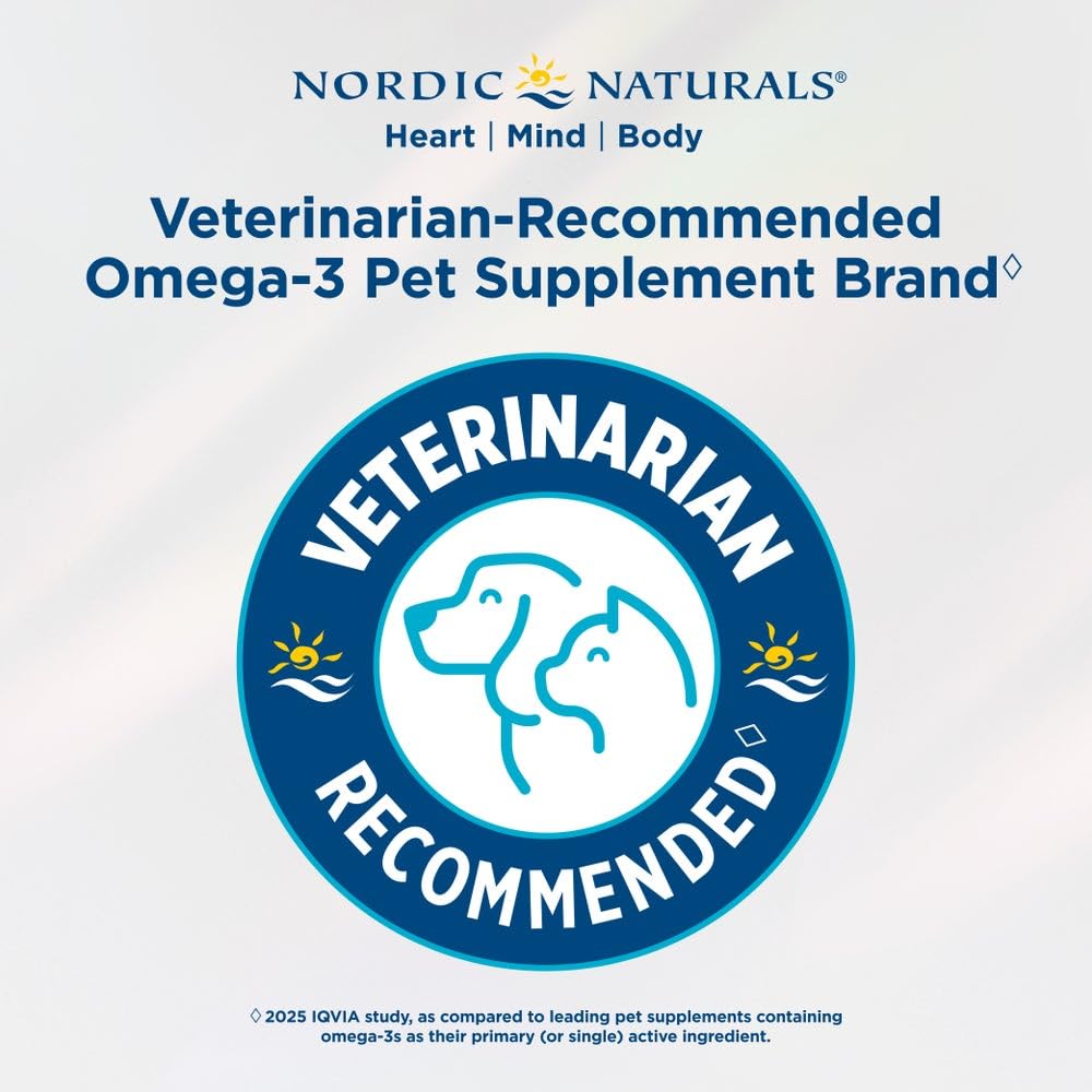 Nordic Naturals chien actif en extérieur après supplémentation, soutien bien‑être