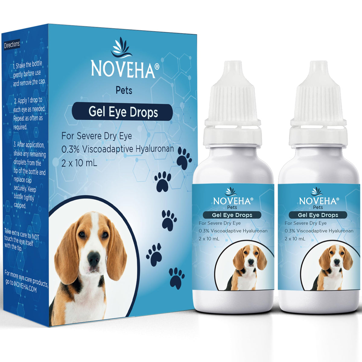NOVEHA collyre gel packaging avant montrant format pack double et avantages