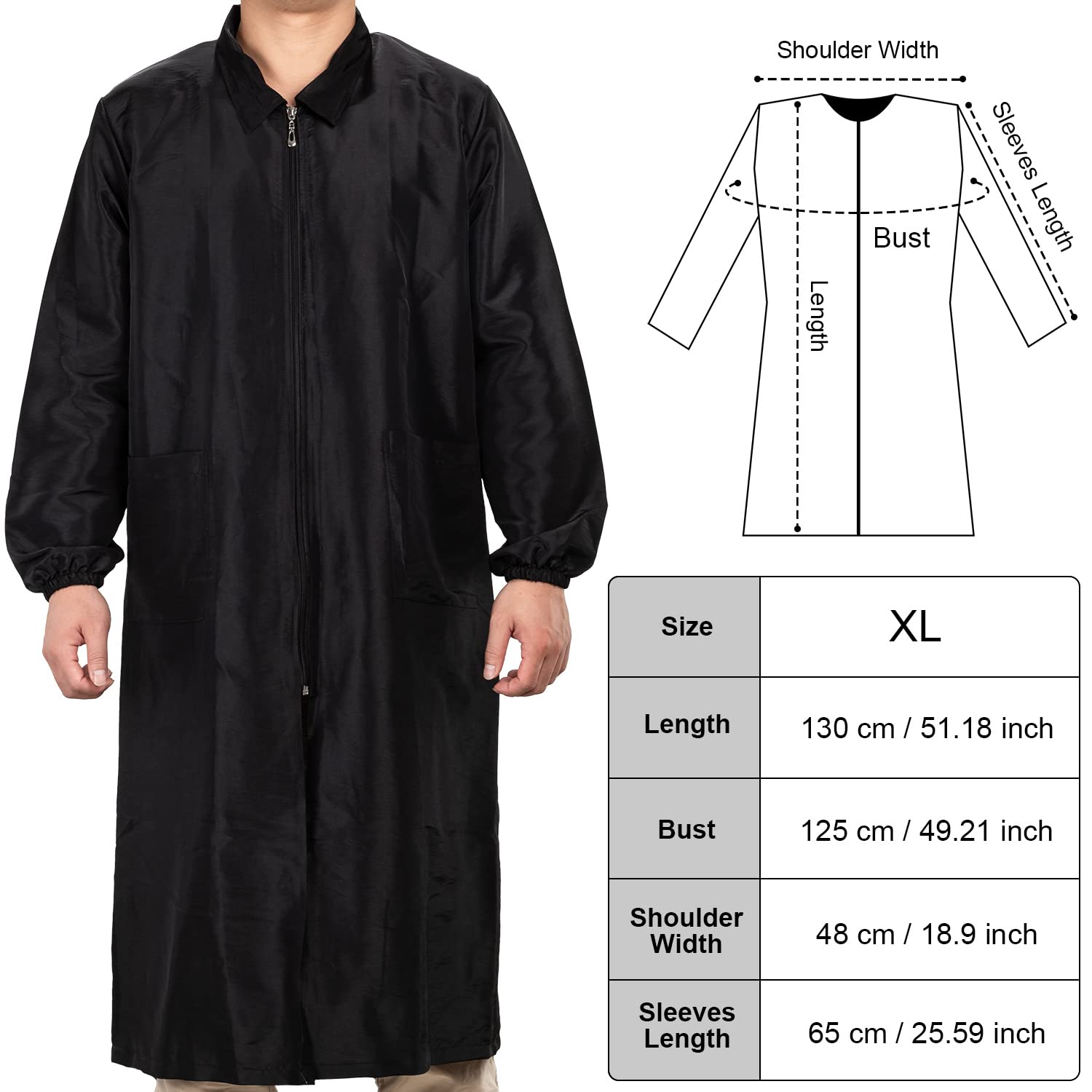 Noverlife veste noire en salon pour apparence professionnelle et pratique