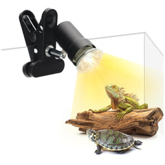 Novique vue avant de la lampe avec pince robuste apportant sécurité
