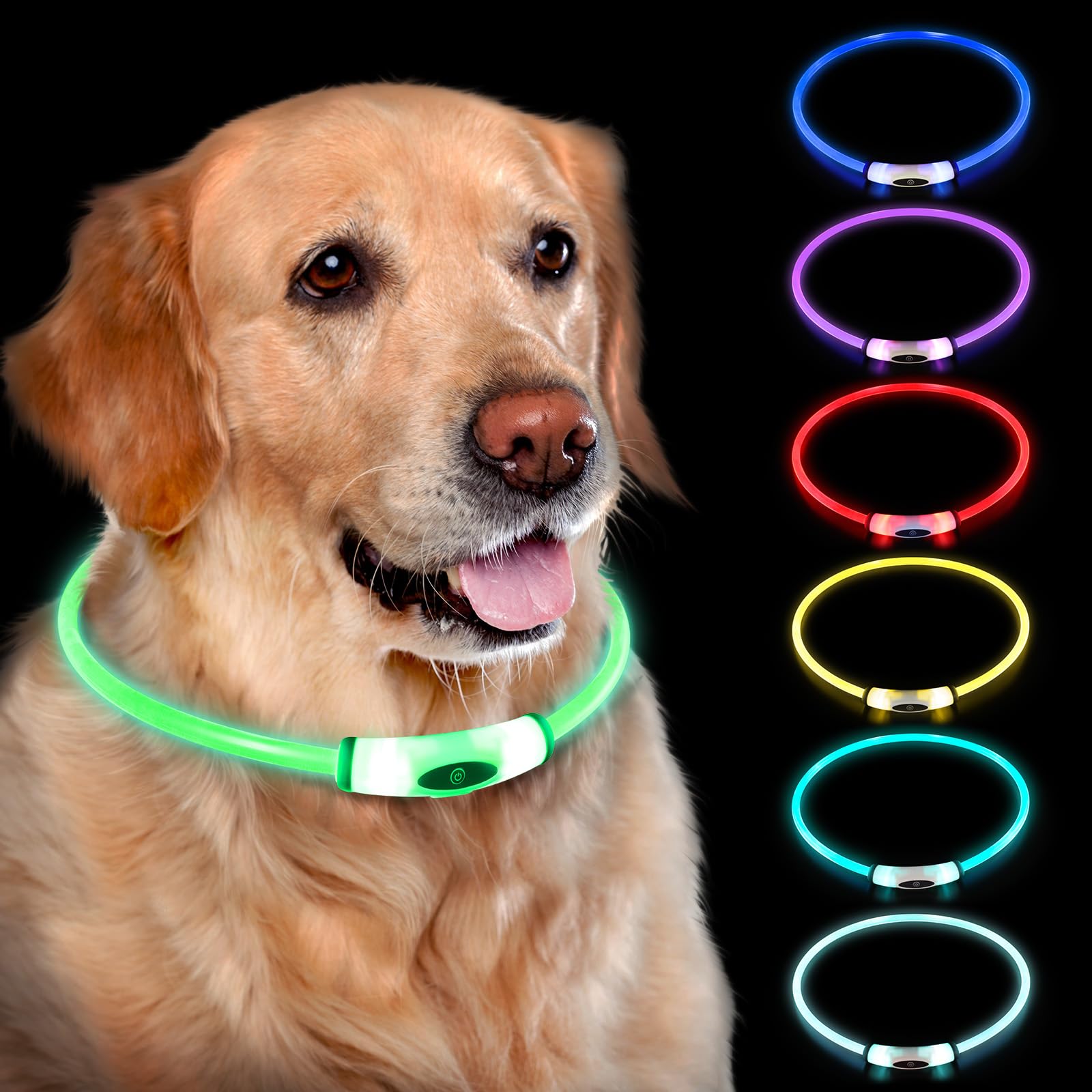 NOVKIN collier LED face avant montrant visibilité accrue