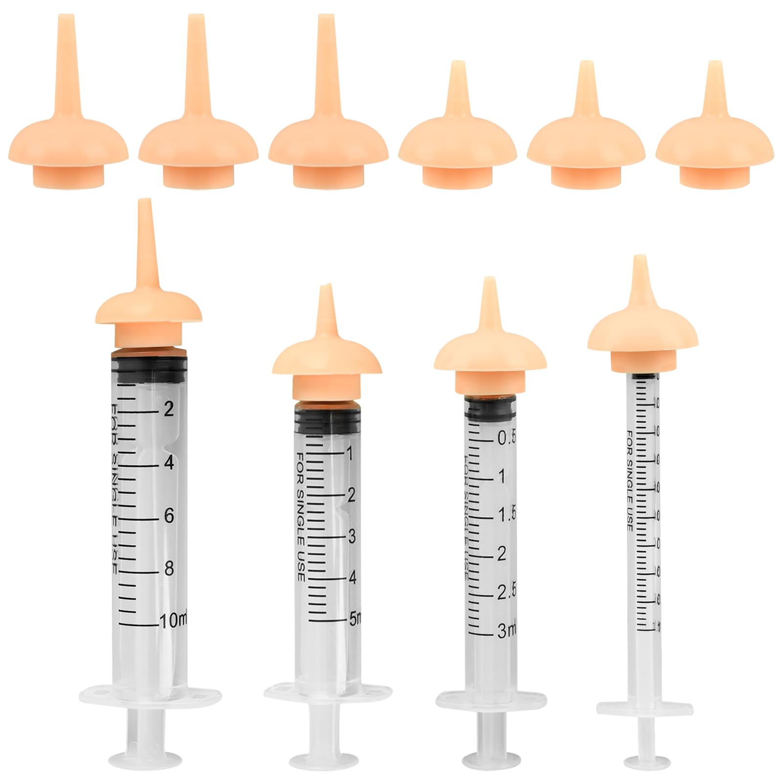 NOVYQREN kit complet montrant tétines et seringues pour nourrissage sécurisé