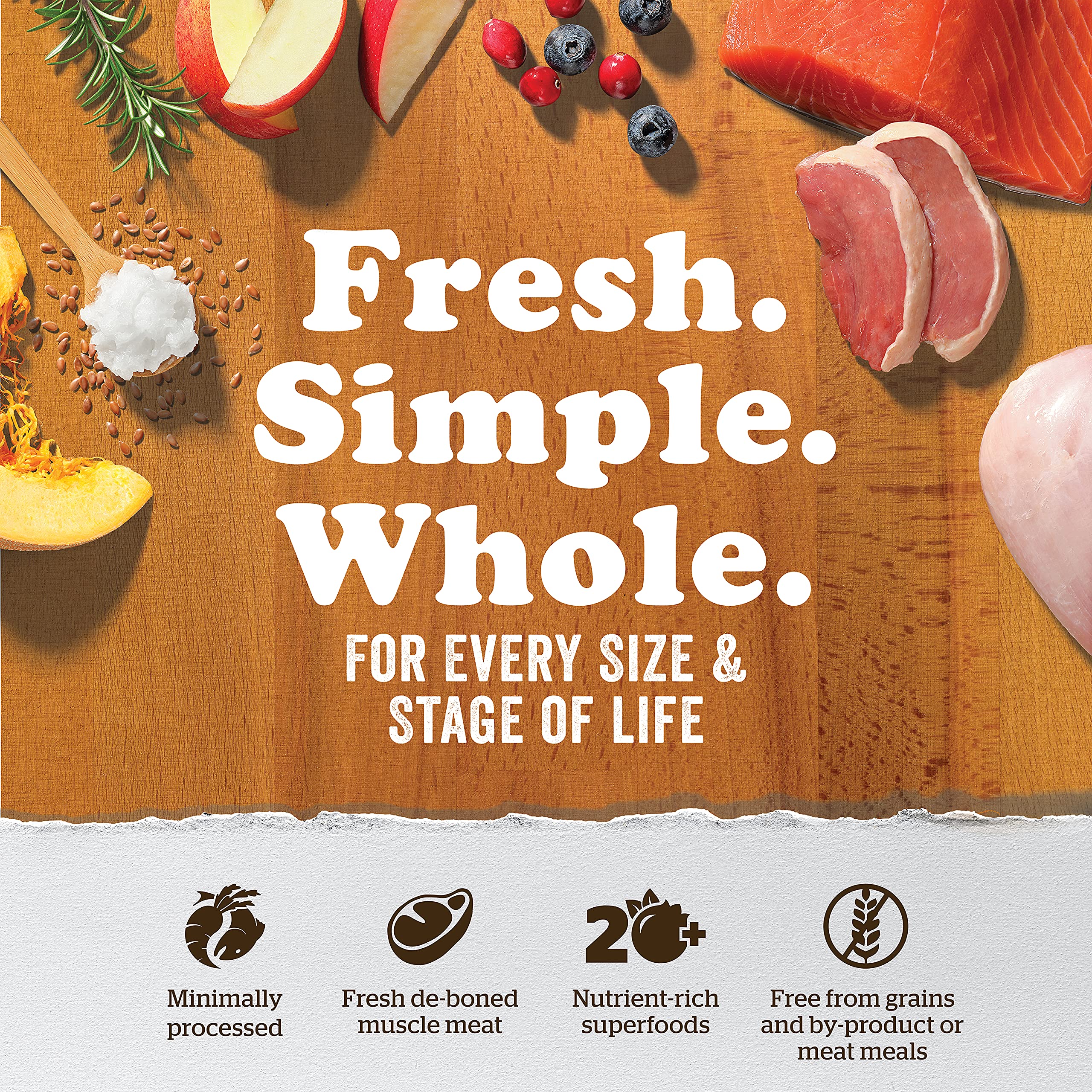 Now Fresh comparaison de taille des croquettes pour portionnage précis
