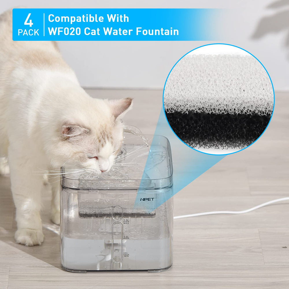 NPET filtre en cours d'installation dans la fontaine montrant la compatibilité