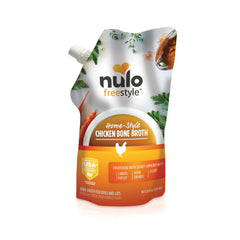 Nulo emballage frontal du bouillon d’os, montre contenu pratique et attractif
